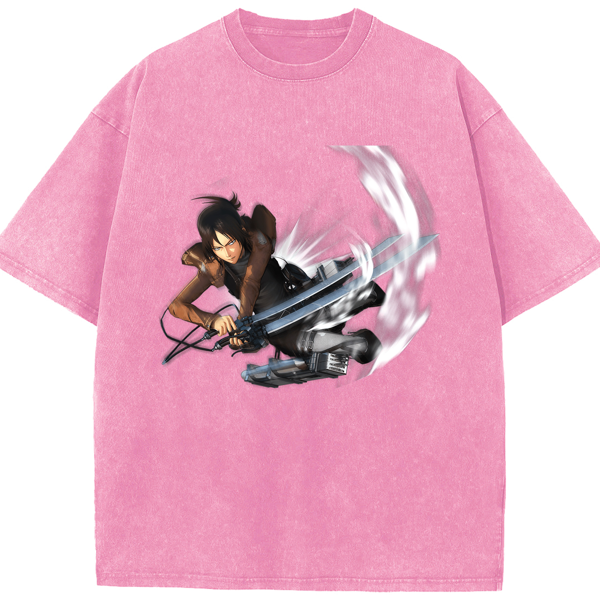 （画像用） 進撃の巨人 Attack on Titan 綿100% ヴィンテージ風 半袖Tシャツ（フロントプリント）